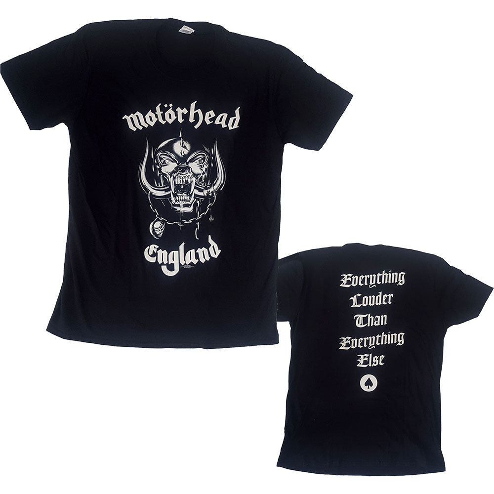 Motorhead England Men S Black T Shirt Music Megastore